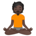 安卓系统里的打坐的人：深色肤色emoji表情