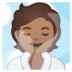 安卓系统里的潮湿房间的人：中等肤色emoji表情