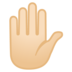 安卓系统里的举手：浅肤色emoji表情