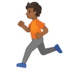 安卓系统里的跑步者：中等深色肤色emoji表情
