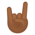 安卓系统里的摇滚标志手：中黑肤色emoji表情