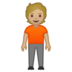 安卓系统里的站立者：中浅肤色emoji表情