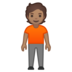 安卓系统里的站立者：中等肤色emoji表情