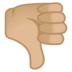 安卓系统里的拇指向下：中等浅肤色emoji表情