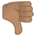 安卓系统里的拇指向下：中等肤色emoji表情