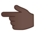 安卓系统里的指向左边的手：深色肤色emoji表情