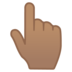 安卓系统里的指向上方的手：中等肤色emoji表情