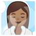 安卓系统里的蒸汽房女性：中等肤色emoji表情