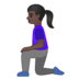 安卓系统里的跪着的女人：深色肤色emoji表情