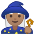 安卓系统里的女法师：中等肤色emoji表情
