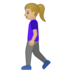 安卓系统里的行走的女人：中浅肤色emoji表情