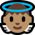 Windows系统里的小天使：中等肤色emoji表情