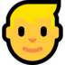 Windows系统里的男：金发emoji表情