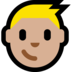 Windows系统里的男孩：中等偏浅肤色emoji表情