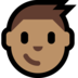 Windows系统里的男孩：中等肤色emoji表情