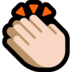 Windows系统里的拍手：浅肤色emoji表情