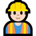 Windows系统里的施工人员：浅肤色emoji表情