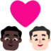 Windows系统里的情侣: 男人男人较深肤色较浅肤色emoji表情