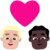 Windows系统里的情侣: 男人男人中等-浅肤色较深肤色emoji表情