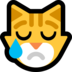 Windows系统里的难过的猫emoji表情