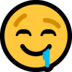 Windows系统里的流着口水的脸emoji表情