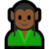 Windows系统里的精灵：中黑肤色emoji表情