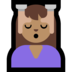 Windows系统里的按摩者：中等肤色emoji表情