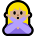 Windows系统里的打“不手势”的人：中浅肤色emoji表情