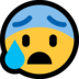 Windows系统里的焦虑的脸emoji表情