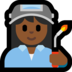 Windows系统里的工厂女人：中深色肤色emoji表情