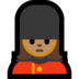 Windows系统里的女警卫：中等肤色emoji表情
