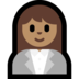 Windows系统里的女上班族：中等肤色emoji表情