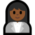 Windows系统里的女上班族：中黑肤色emoji表情