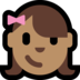 Windows系统里的女孩：中等肤色emoji表情
