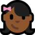 Windows系统里的女孩：中黑肤色emoji表情