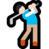 Windows系统里的个人高尔夫：浅肤色emoji表情