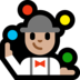 Windows系统里的玩杂耍的人：中等浅肤色emoji表情