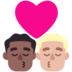 Windows系统里的亲吻: 男人男人中等-深肤色中等-浅肤色emoji表情