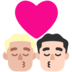 Windows系统里的亲吻: 男人男人中等-浅肤色较浅肤色emoji表情