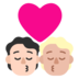 Windows系统里的亲吻: 成人成人较浅肤色中等-浅肤色emoji表情
