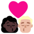 Windows系统里的亲吻: 女人男人较深肤色中等-浅肤色emoji表情