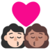Windows系统里的亲吻: 女人女人较浅肤色中等肤色emoji表情