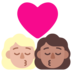 Windows系统里的亲吻: 女人女人中等-浅肤色中等肤色emoji表情
