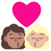 Windows系统里的亲吻: 女人女人中等肤色中等-浅肤色emoji表情