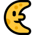 Windows系统里的最后四分之一的月亮脸emoji表情