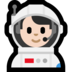 Windows系统里的宇航员：浅肤色emoji表情
