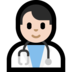 Windows系统里的男保健员：浅肤色emoji表情