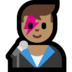Windows系统里的男歌手：中等肤色emoji表情