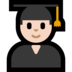 Windows系统里的男学生：浅肤色emoji表情