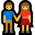Windows系统里的男女手牵手emoji表情